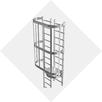 Scala con gabbia Airone