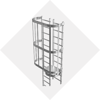 Scala con gabbia Airone Scala con gabbia Airone